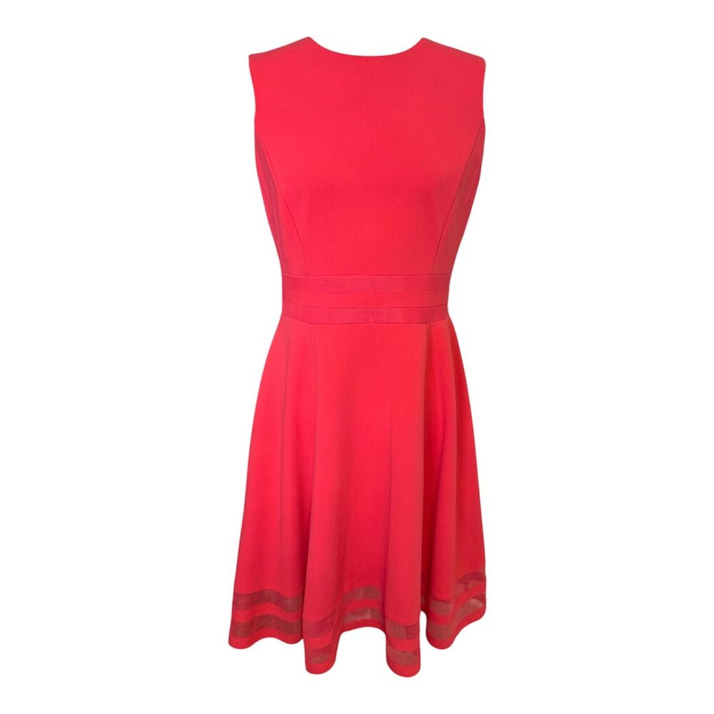 Calvin Klein | Hot Pink Sleeveless A Line Dress Knee Length Size 6 NWT Office
